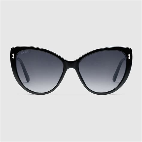 gucci women's cat eye acetate frame sunglasses